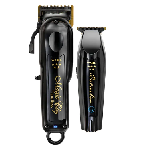Wahl 5 Star Cordless Barber Combo Magic Clip Clipper & Detailer Trimmer Black